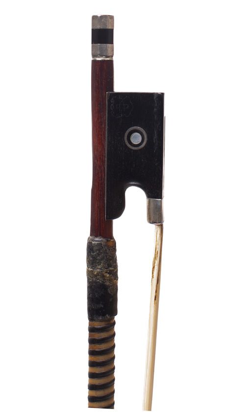 A silver-mounted violin bow, by Otto Durrschmidt