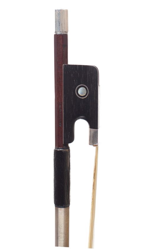 A silver-mounted violin bow, by Louis Morizot