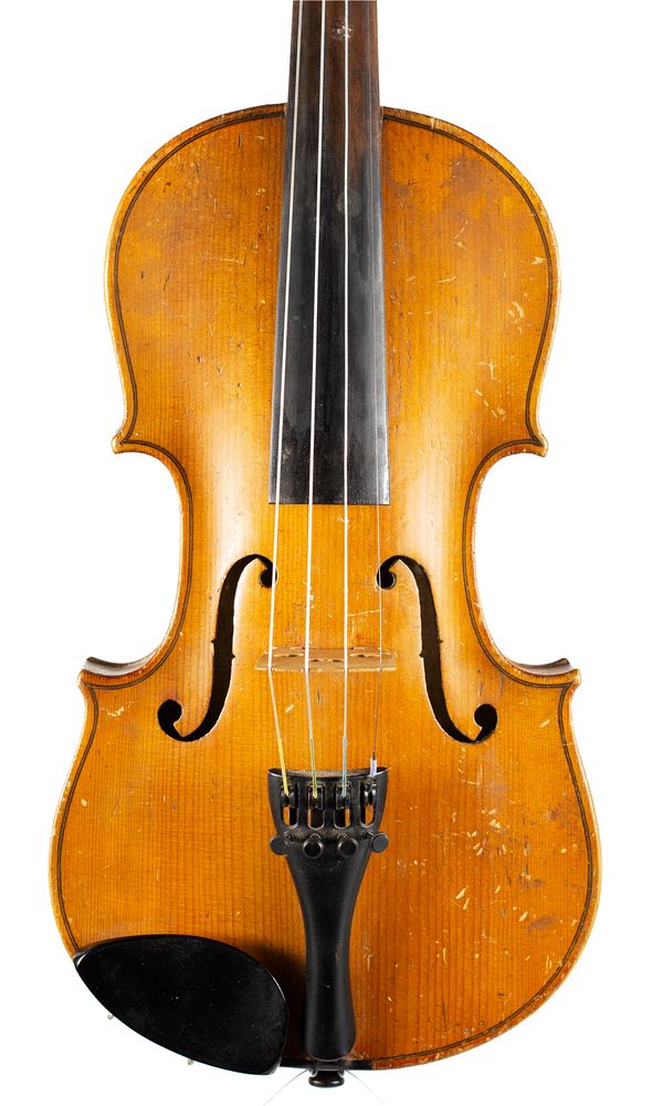 A three-quarter violin, unlabelled