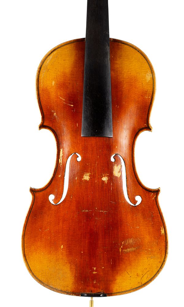 A violin, labelled Antonius Stradiuarius