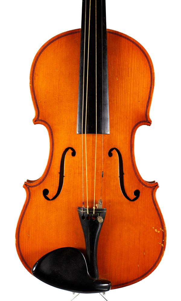 A three-quarter sized violin, unlabelled