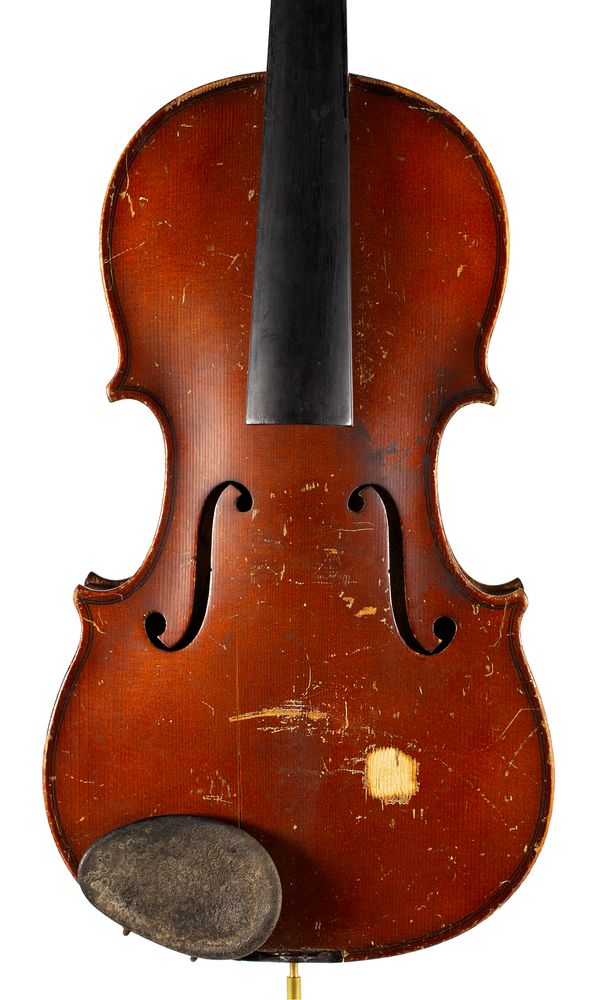 A three-quarter sized violin, labelled Piena Student Violin