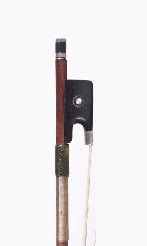 A silver-mounted cello bow by Emile Ouchard, Père