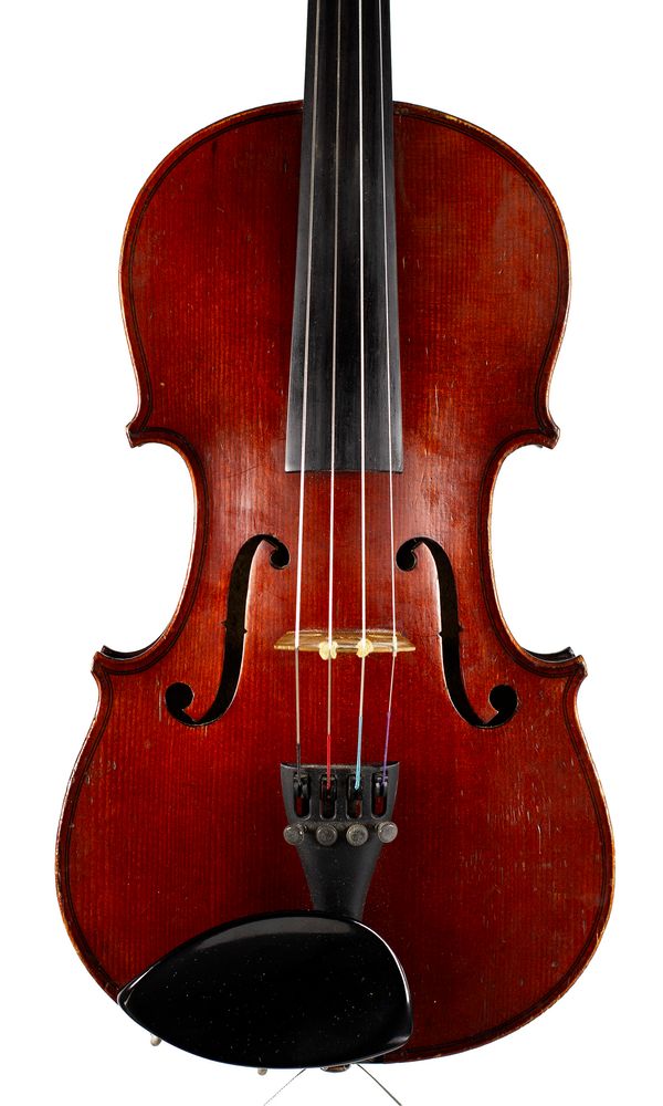 A three-quarter sized violin, unlabelled