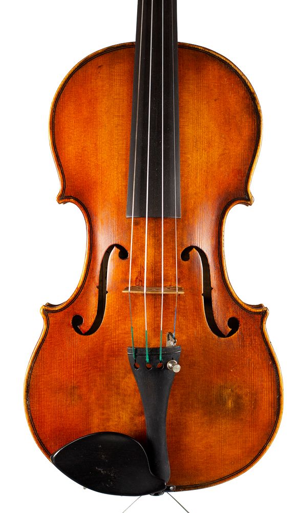 A violin, labelled William Glenister