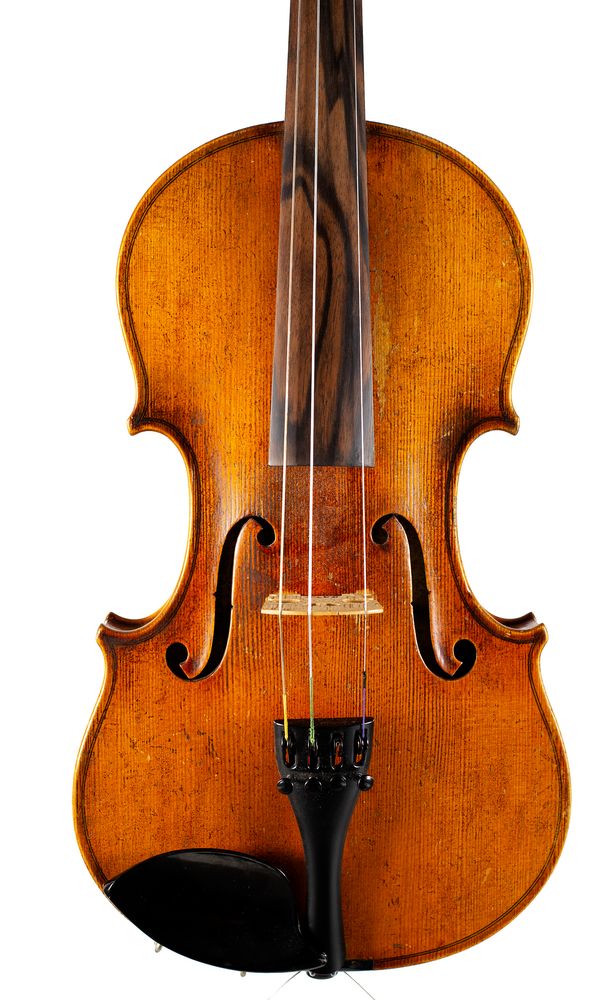 A violin, labelled Antonius Stradiuarius
