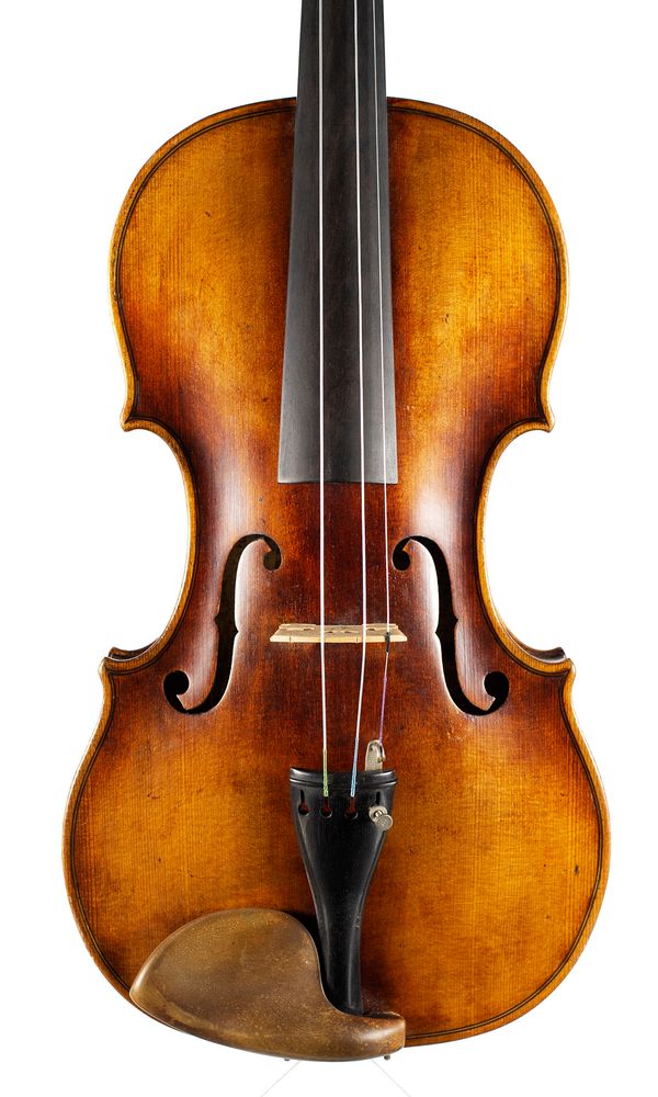 A violin, labelled Jacobus Stainer