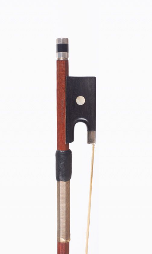 A silver-mounted violin bow by Clifford Bibby
