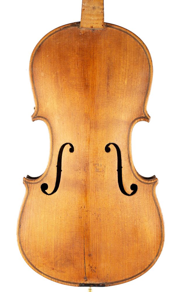 A violin, labelled ... Maker Cremoniae