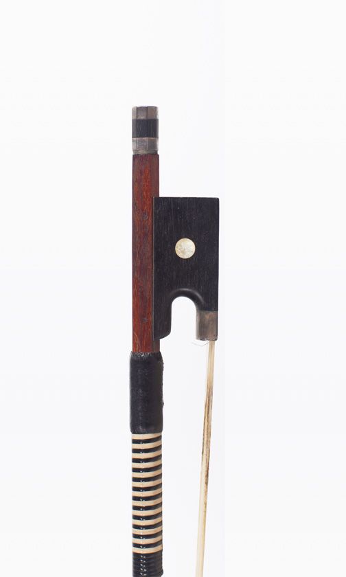 A silver-mounted violin bow, branded Alfred Knoll