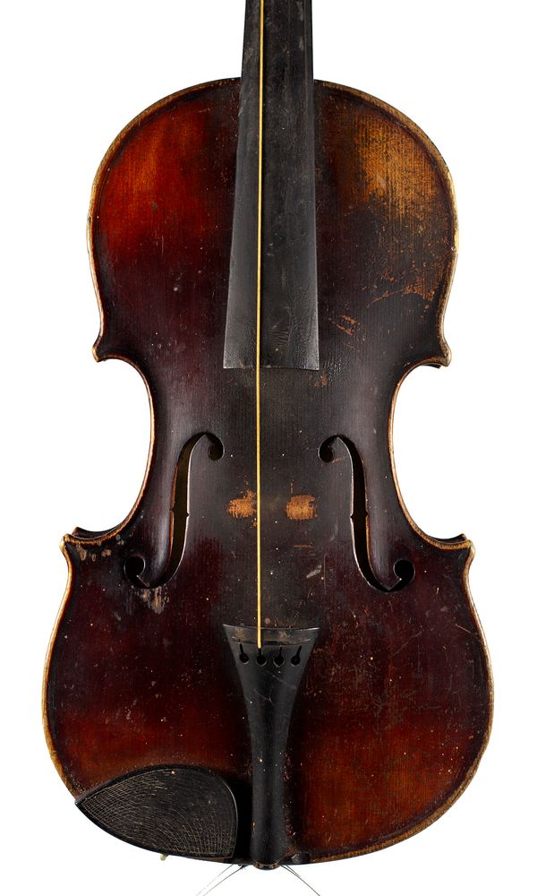 A violin, labelled Antonius Straduarius