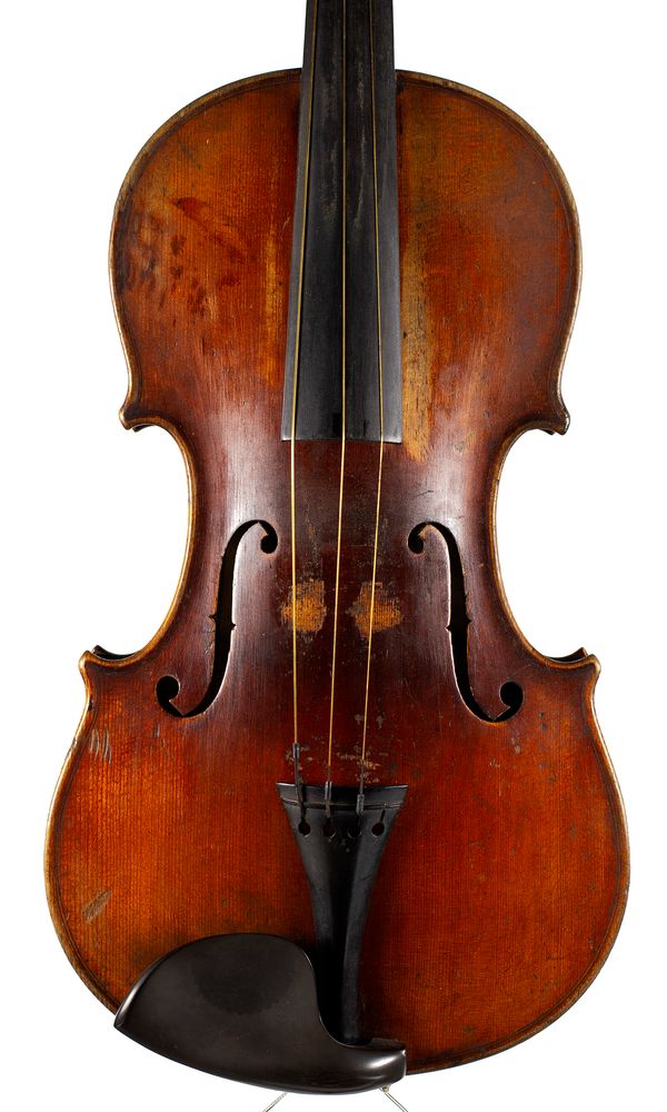 A violin, labelled Antonius Straduarius