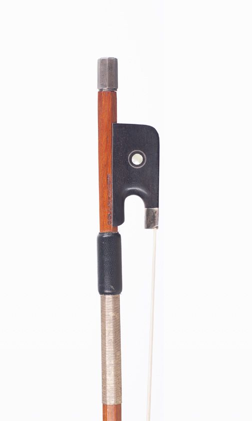 A silver-mounted violin bow, for Collin-Mezin