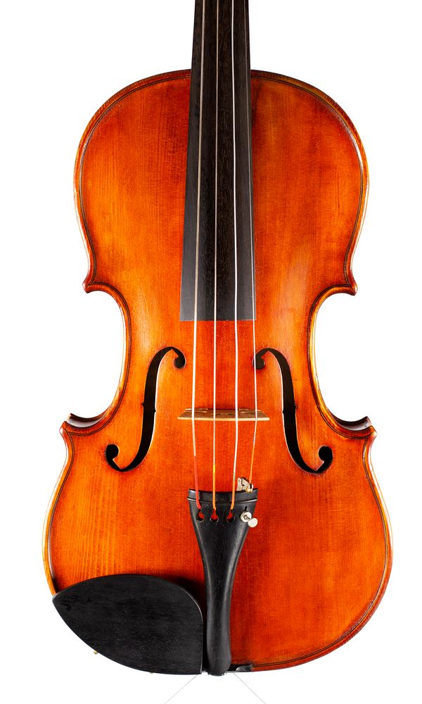 A viola, labelled Ernst Glasel