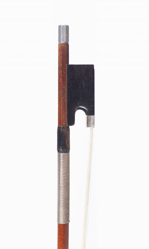 A silver-mounted violin bow by W. E. Hill & Sons, London