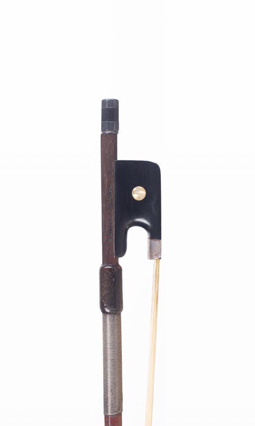 A silver-mounted cello bow, Workshop of Richard Weichold, Germany