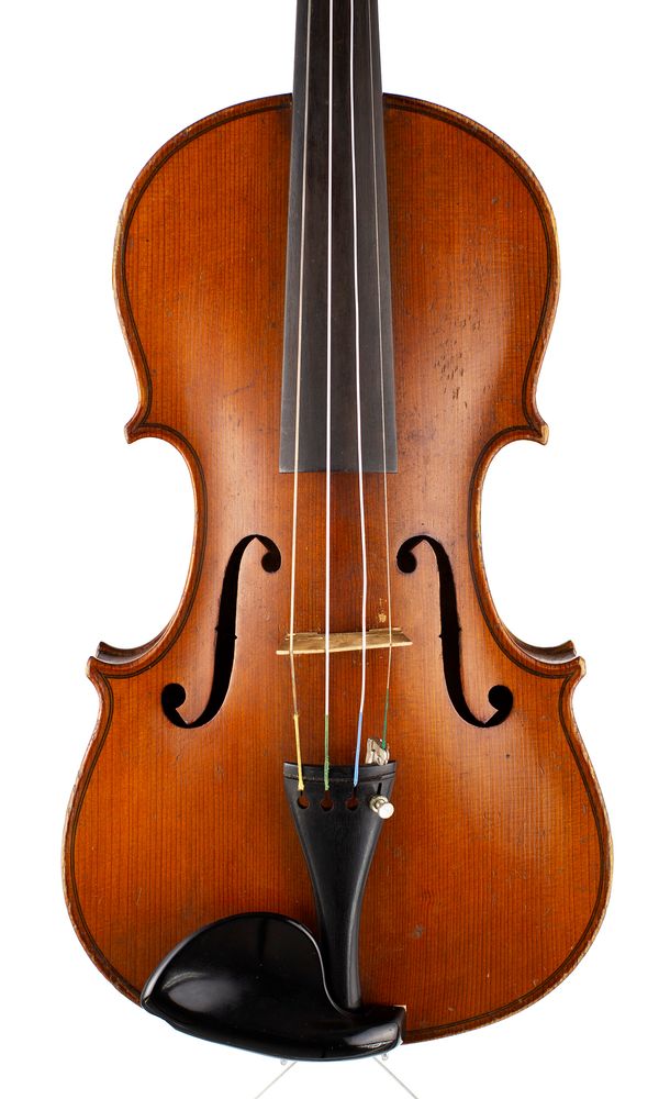 A violin, labelled Antonius Stradiuarius Cremonenfis