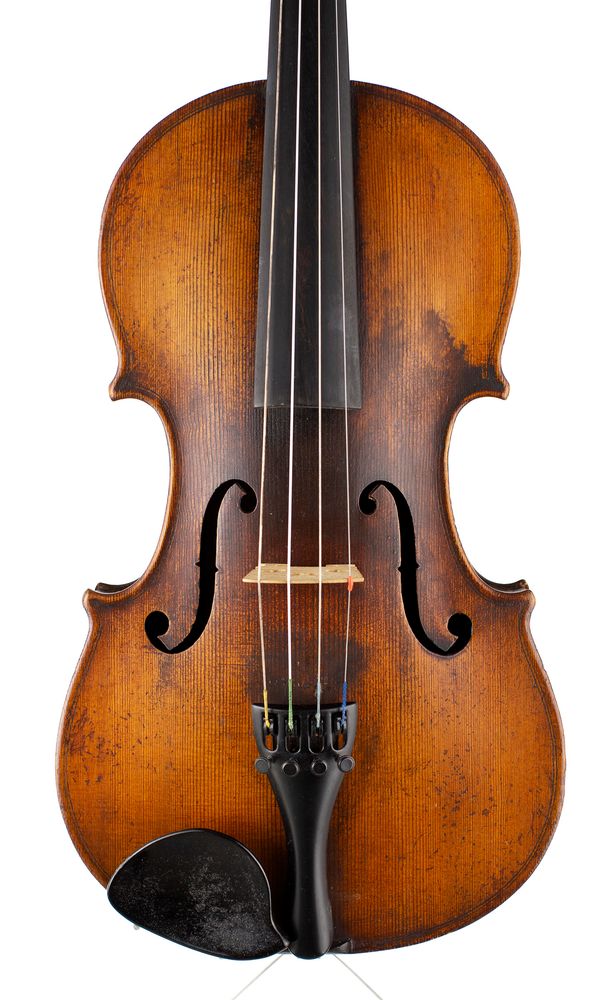 A violin, labelled Antonius Stradiuarius Cremonenfis