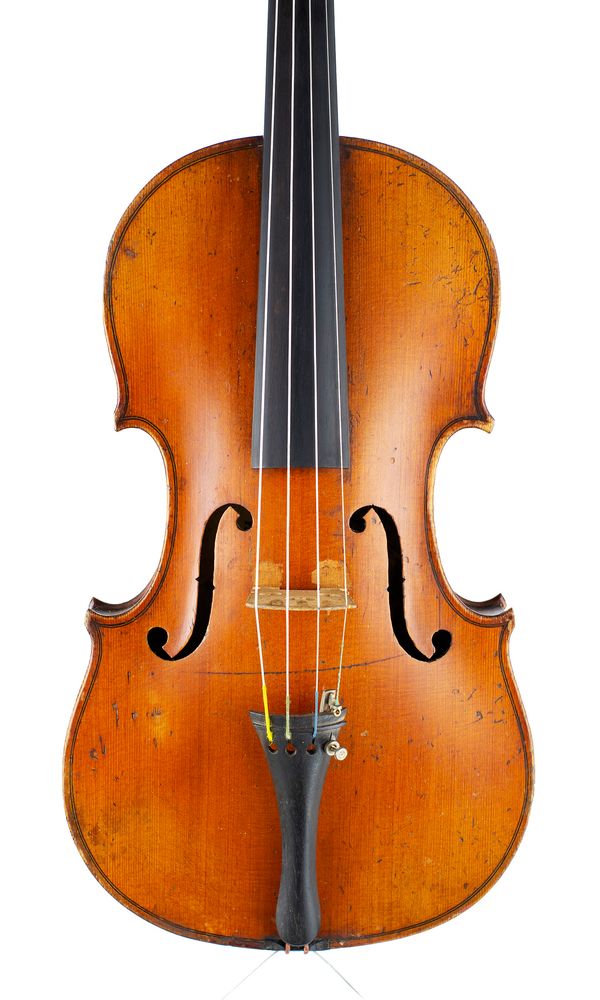 A violin, labelled Antonius Stradiuarius Cremonenfis