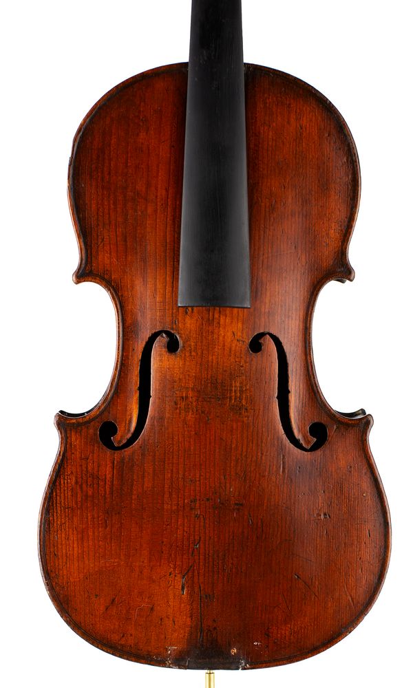 A violin, labelled Antonius Stradiuarius Cremonenfis