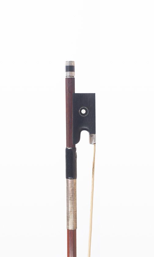 A silver-mounted violin bow by Otto Schuster