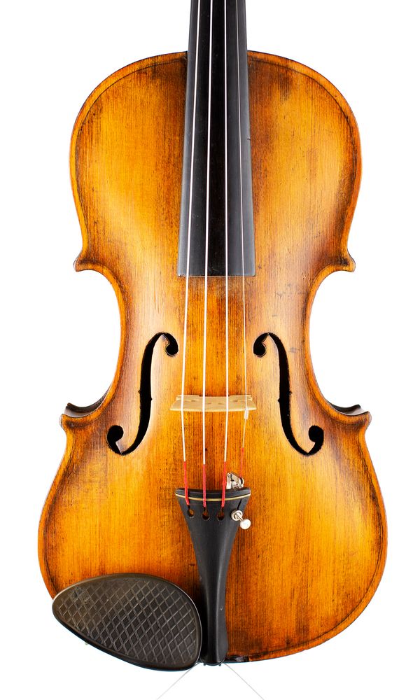 A violin, labelled the Ruggeri Model Violin