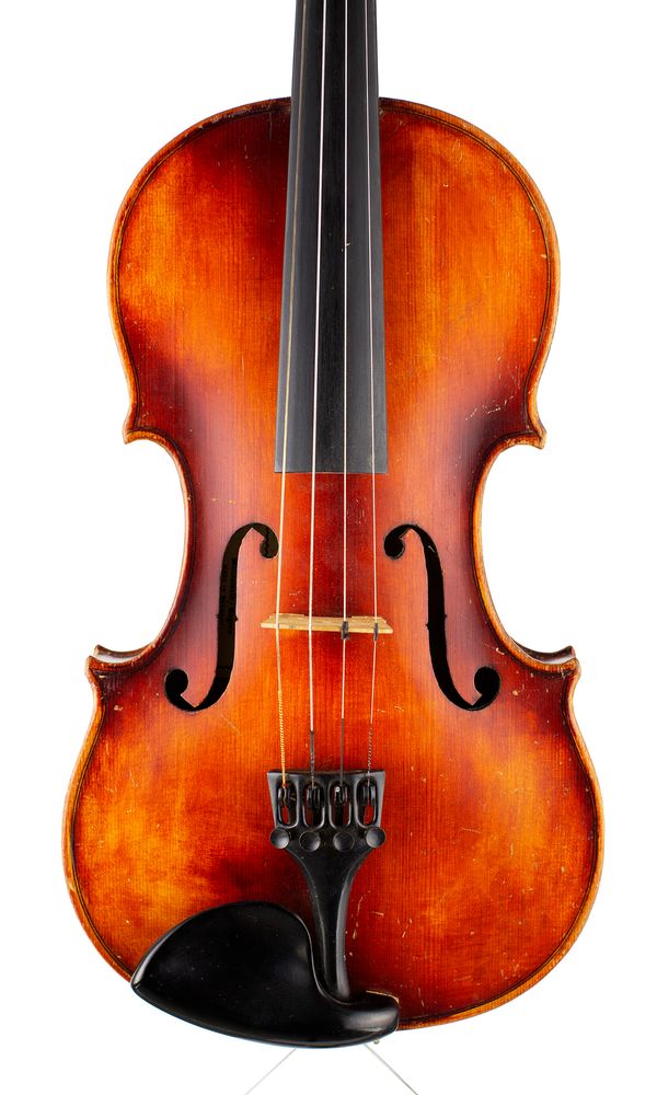 A violin, labelled Anton Schroetter