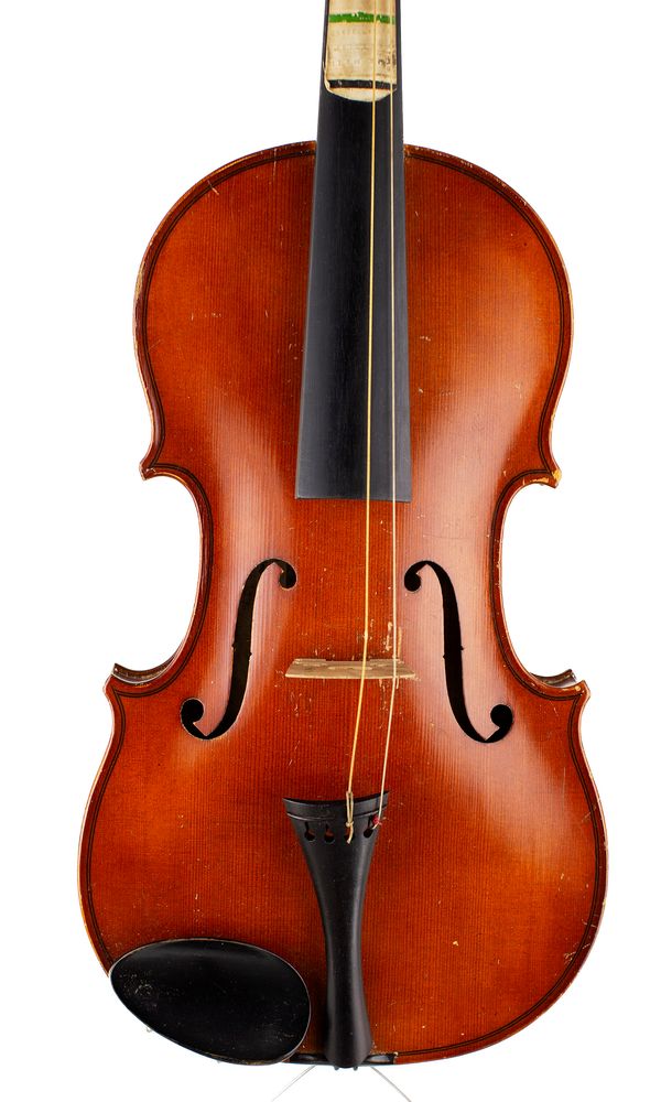 A violin, labelled The Metro Violin