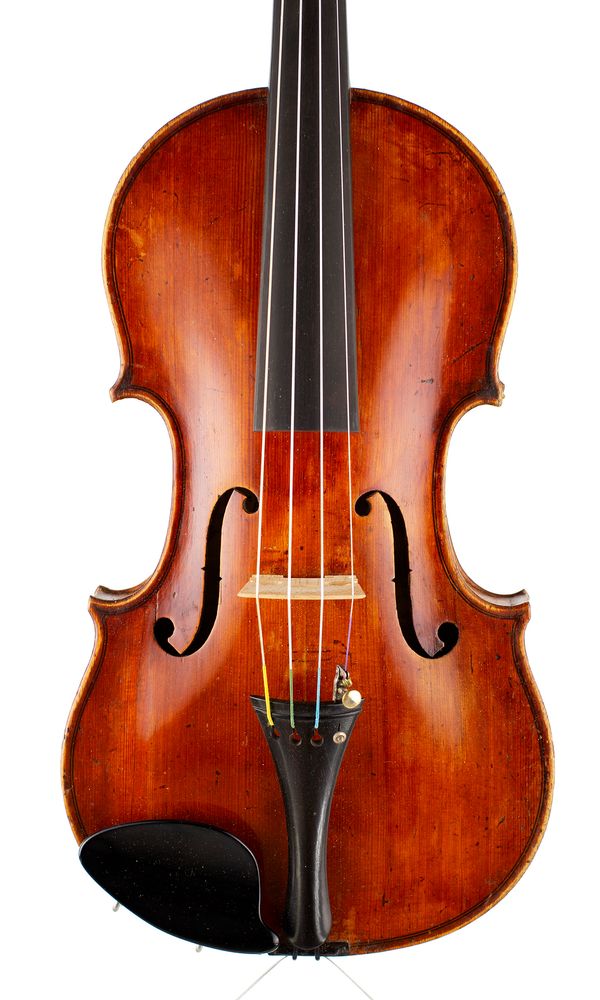 A violin, labelled Antonius Stradiuarius Cremonenfis