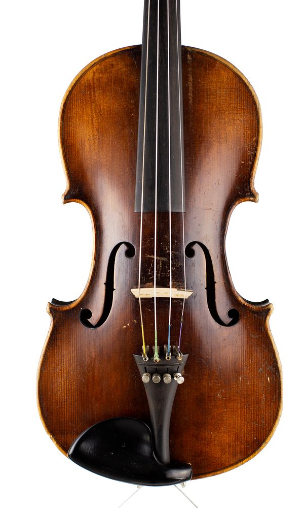 A violin, labelled Antonius Stradiuarius