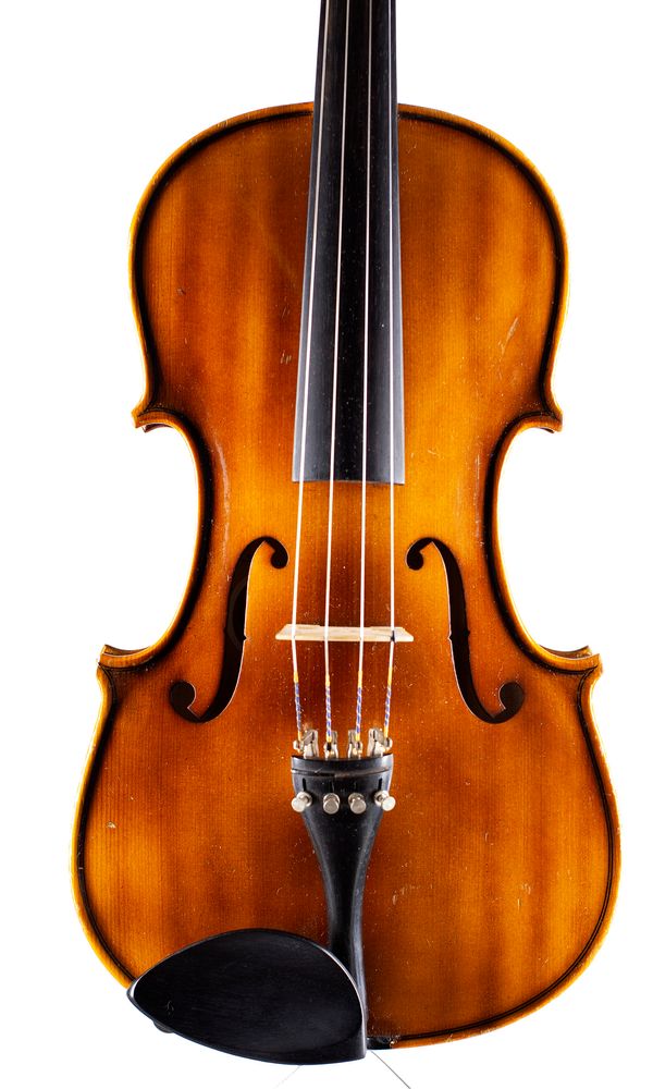 A viola, labelled Golden Strad