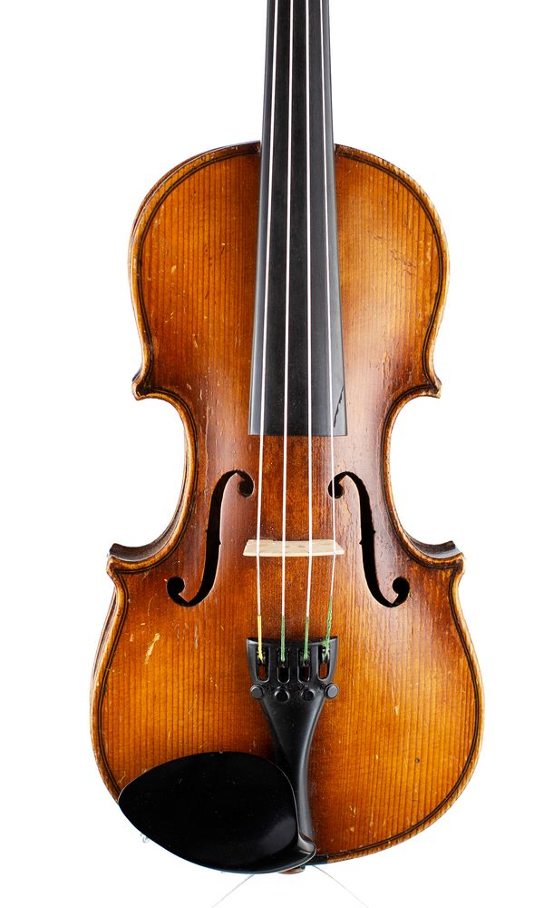 A child's violin, labelled Antonius Stradiuarius