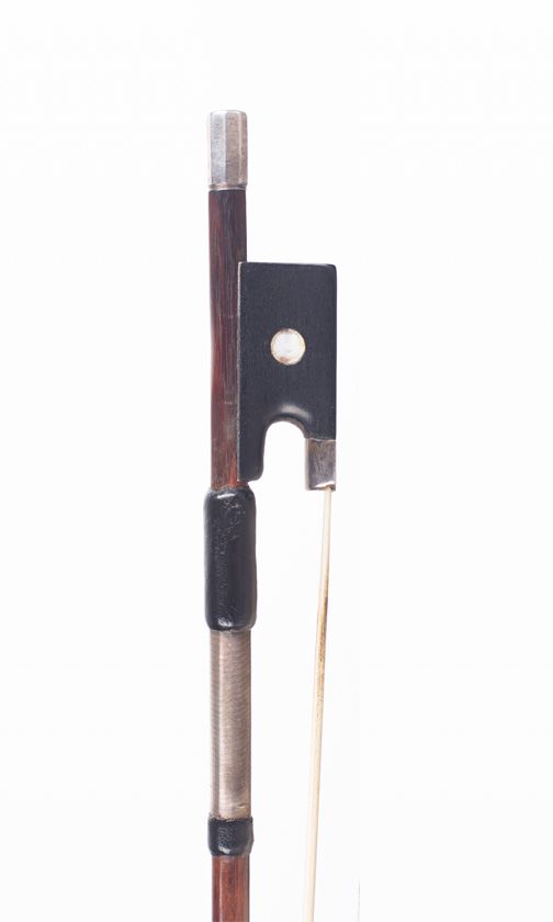 A silver-mounted violin bow by James Tubbs, London