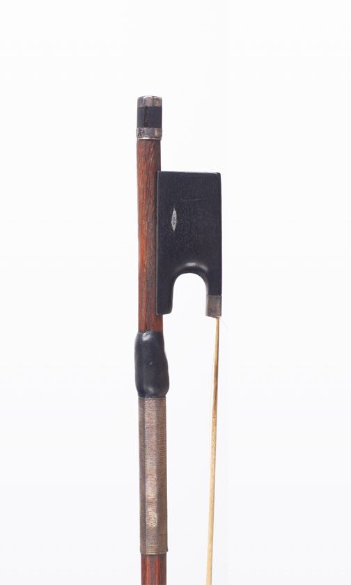 A silver-mounted violin bow by John Dodd