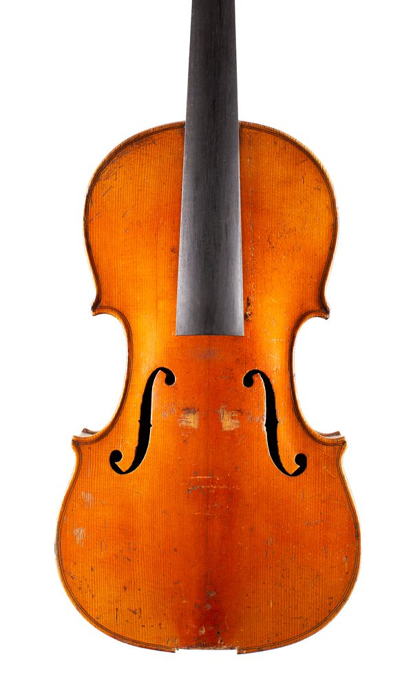 A violin, labelled Antonius Stradiuarius Cremonenfis