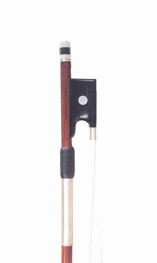 A silver-mounted violin bow, workshops of Jerome Thibouville-Lamy, Mirecourt