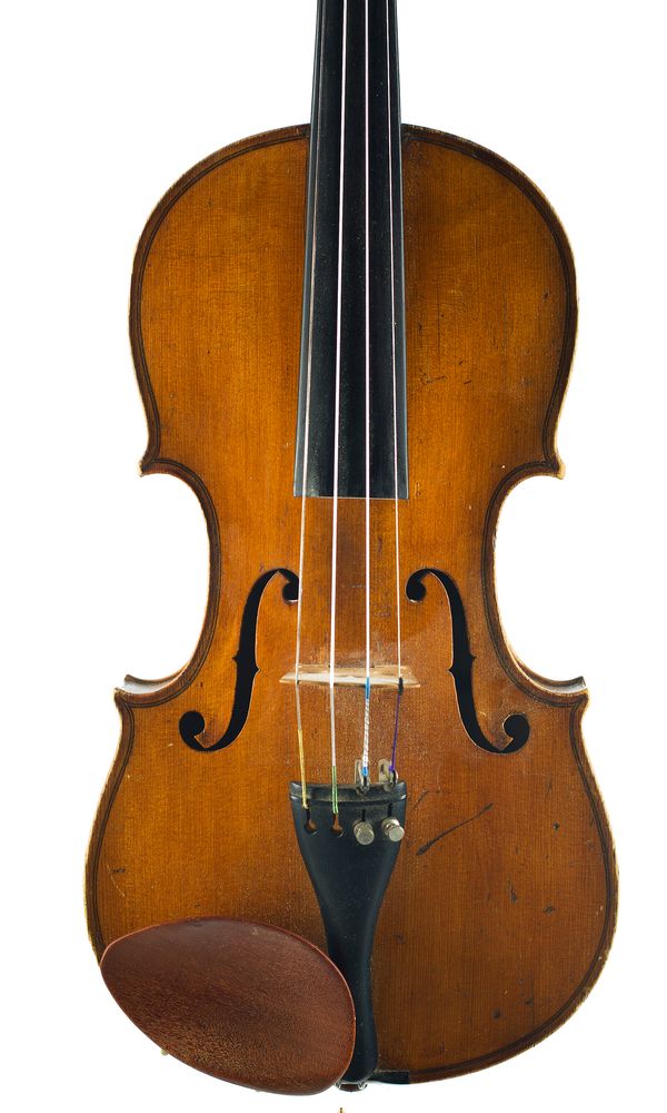 A violin, labelled Guiseppe Maravelli