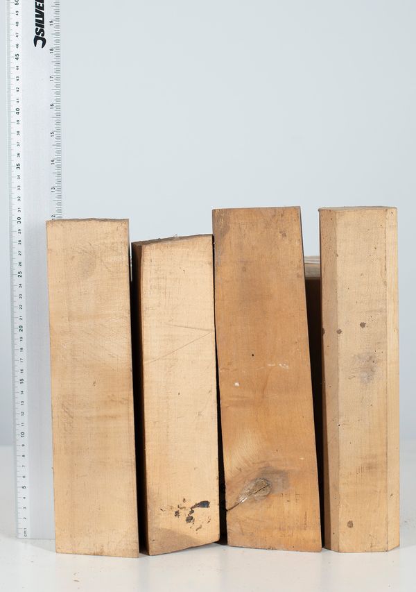 Four violin neck blanks, maple