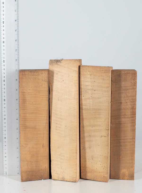 Four violin neck blanks, maple