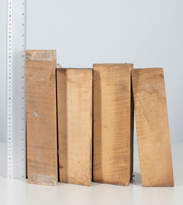 Four violin neck blanks, maple