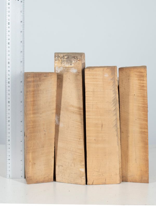 Four violin neck blanks, maple