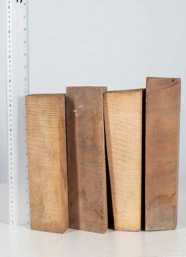 Four violin neck blanks, maple
