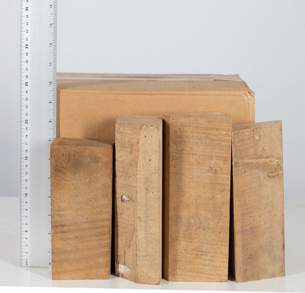 Four violin neck blanks, maple