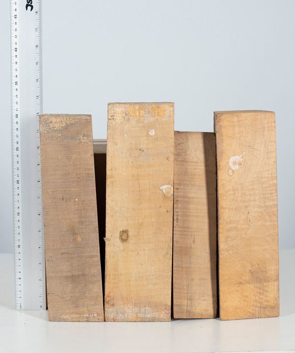 Four violin neck blanks, maple