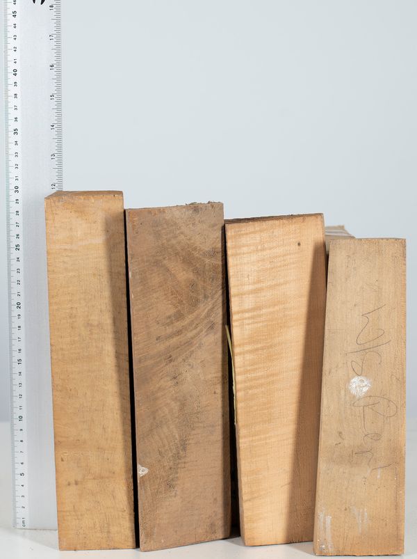 Four violin neck blanks, maple