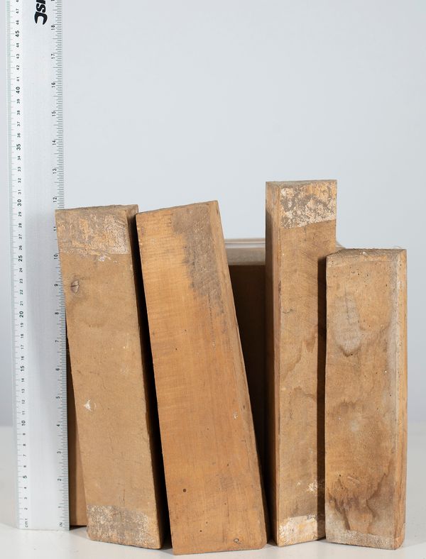 Four violin neck blanks, maple