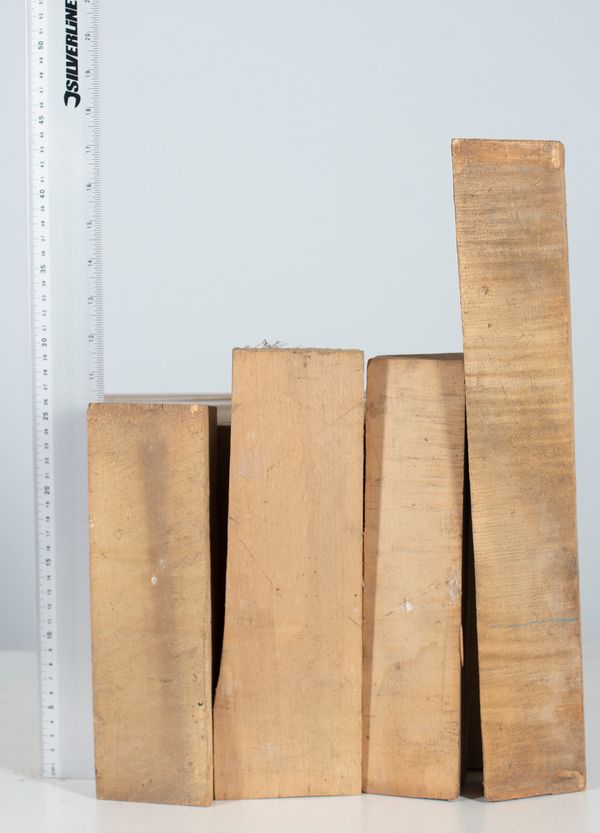 Four violin neck blanks, maple