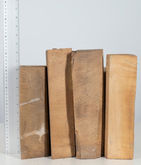 Four violin neck blanks, maple