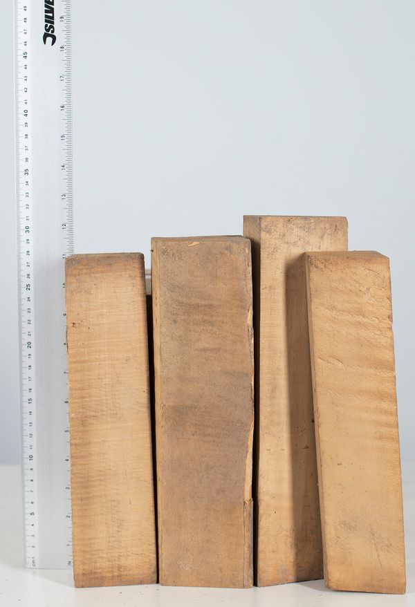 Four violin neck blanks, maple