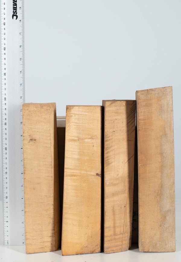 Four violin neck blanks, maple